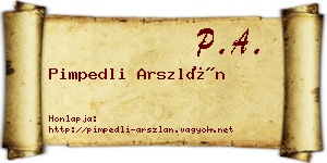 Pimpedli Arszlán névjegykártya